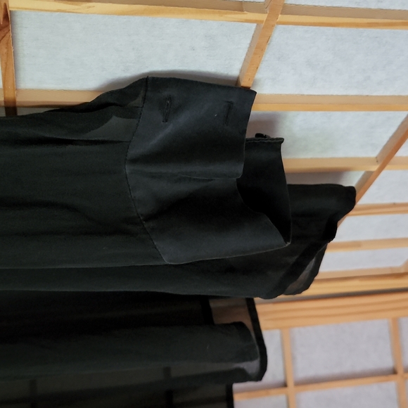 Sheer silk EILEEN FISHER button down blouse - Picture 3 of 3